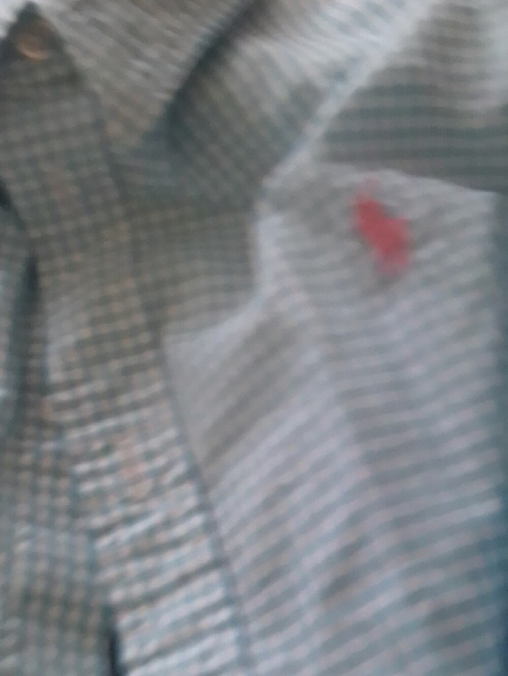 ORalph Lauren Blue Gingham Button-Up Blouse - Picture 5 of 7
